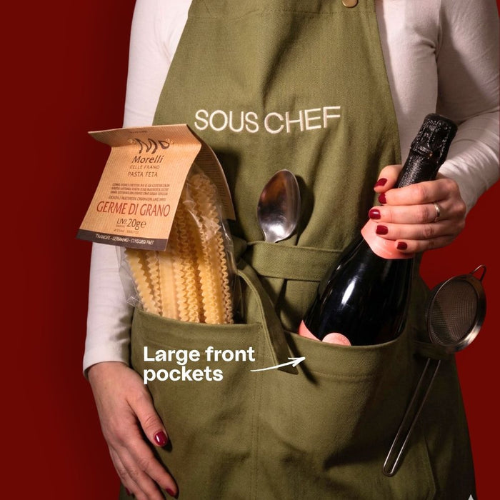 Sous Chef Green Denim Apron