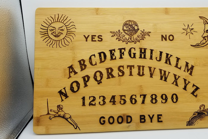 Spirit board bamboo cutting board with maple planchette