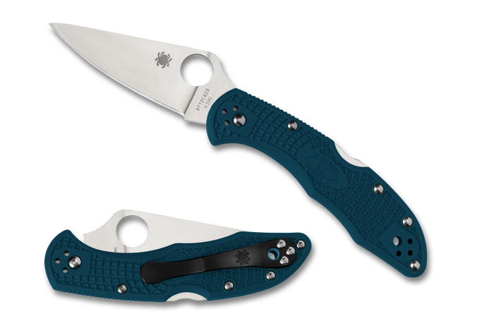 Spyderco Delica 4 - Plain K390 Blade - Blue FRN Handle - C11FPK390 - SNK/WTO - Home Office