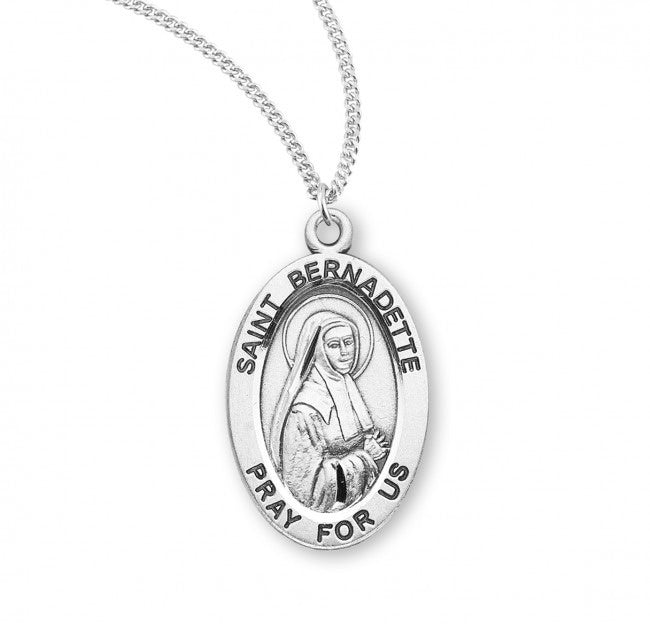 St Bernadette SS Small Oval 18 Inch Chain