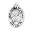 St Damian of Molokai SS .9" Small Oval Necklace 20" Chain