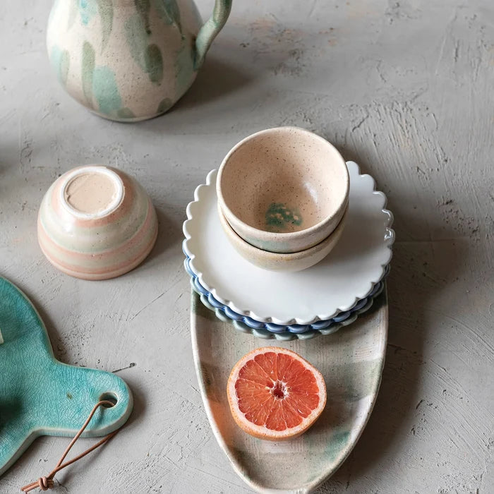 Stoneware Plate w/ Scalloped Edge