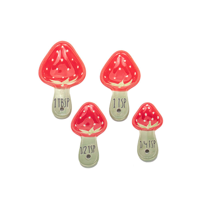 Strawberry Ceramic Measuring Spoons