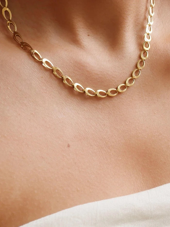 Thessaly 18K Oval Link Chain Necklace