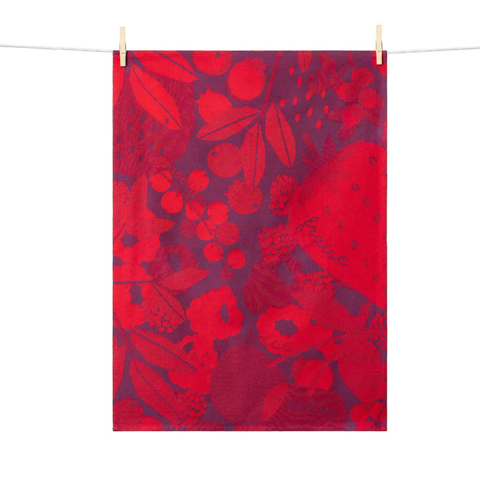 Red Fruits French Jacquard Tea Towel