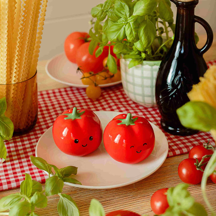 Tomato Ceramic Salt & Pepper Shakers
