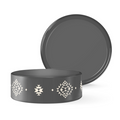 Tribal Charcoal Ceramic Dog Food Water Bowl