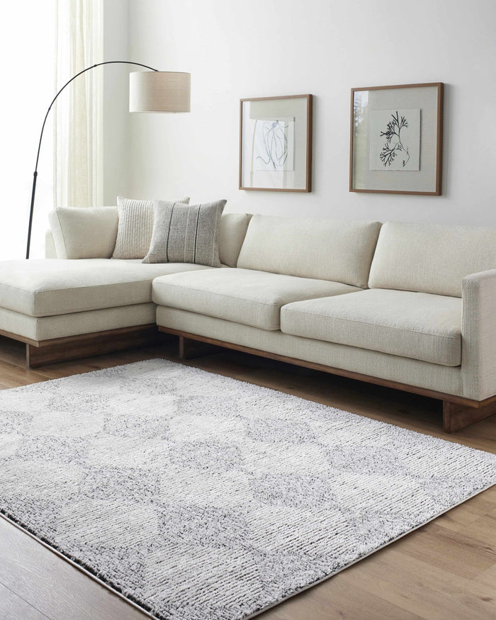 Truda Modern Geometrical Pattern Ivory Rug - The Rug Decor