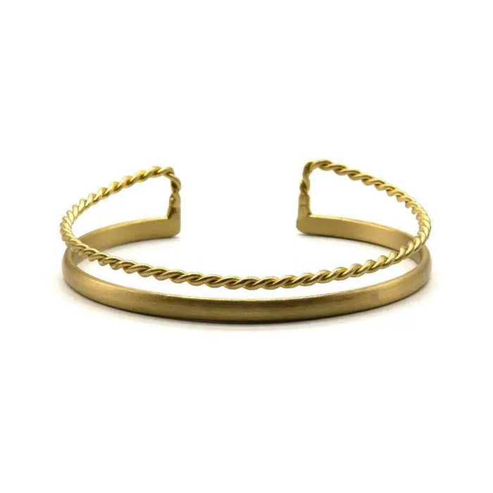 Twisted Cuff Bracelet Gold