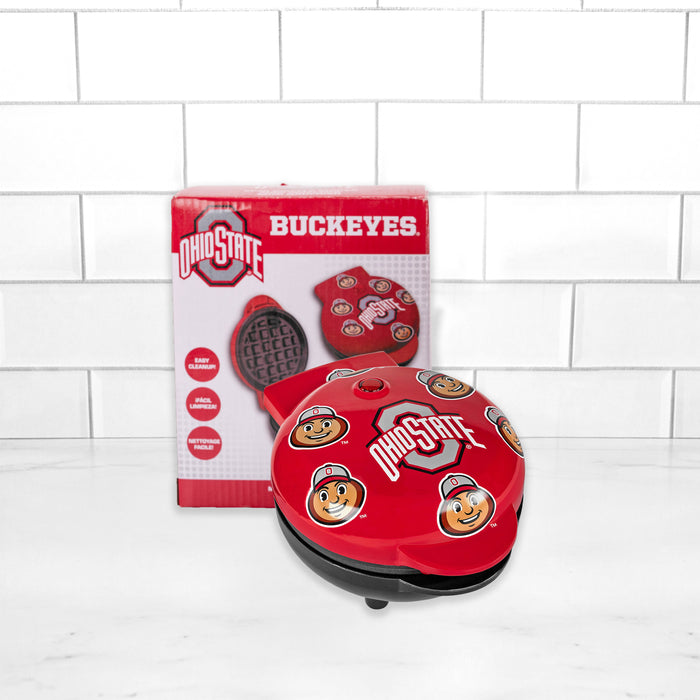 Uncanny Brands Ohio State Buckeyes Brutus Buckeye Mini Waffle Maker