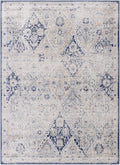 Valin Blue Traditional Washed Out Style Rug - The Rug Decor