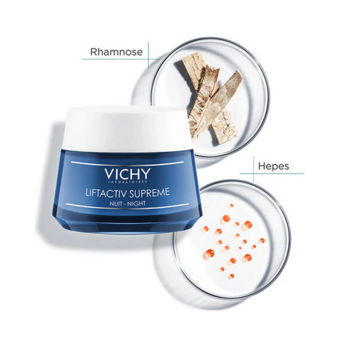 VICHY Liftactiv Supreme Anti Aging Face Moisturizer Night Cream With Vitamin C 50ml