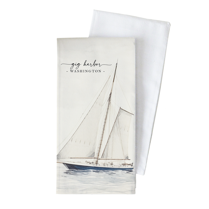 Westport Sailboat Tea Towel