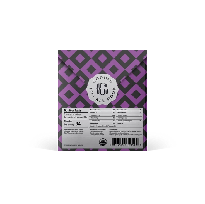 Wild Blueberry Chocolate 61% (CANNOT SHIP)