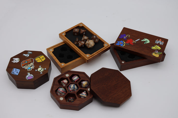 Wooden Dice Box (Random Assortment) Special Collection Foam Brain Games