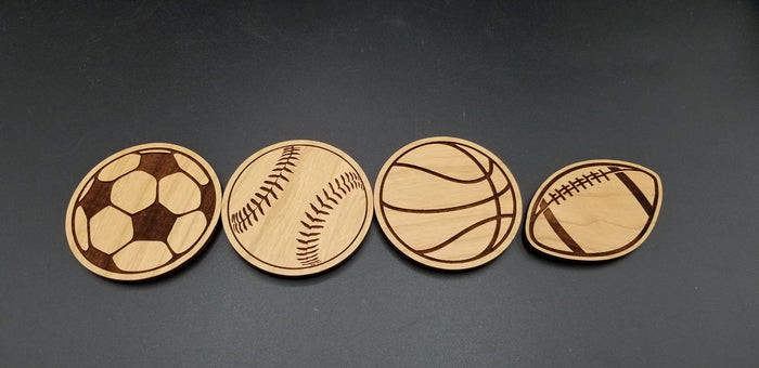 Wooden sport cut out magnets for Slate home sign