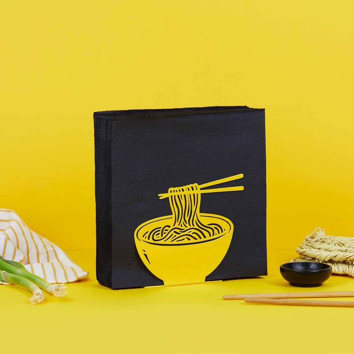 Yellow Ramen Metal Napkin Holder