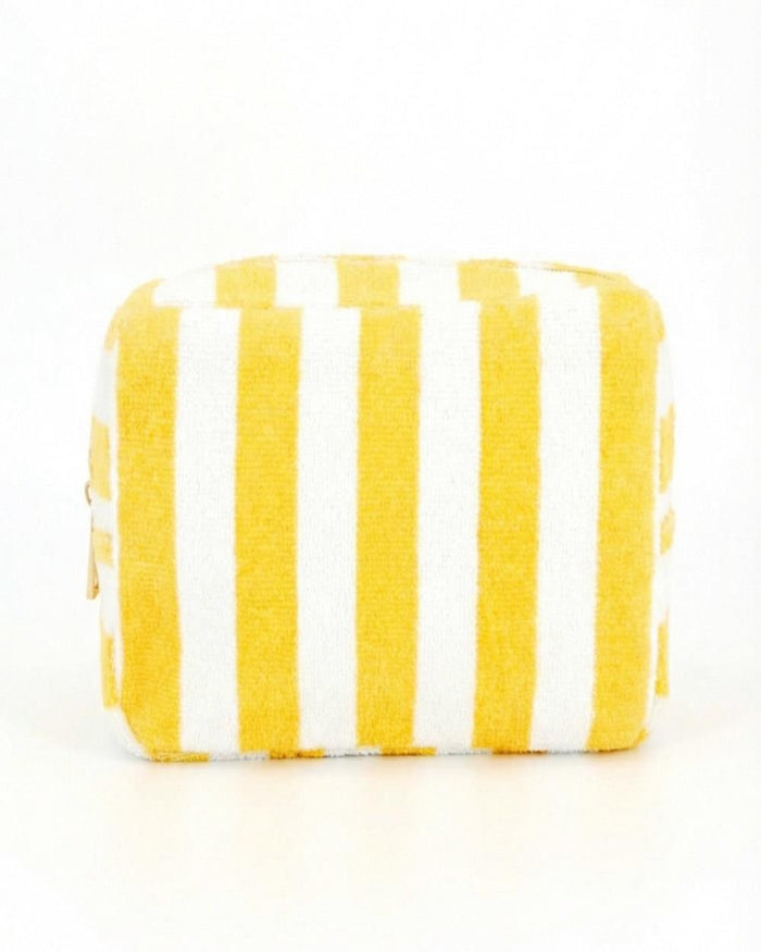 Yellow Striped Terry Pouch