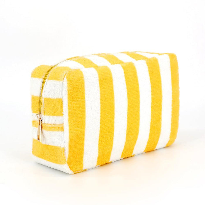 Yellow Striped Terry Pouch